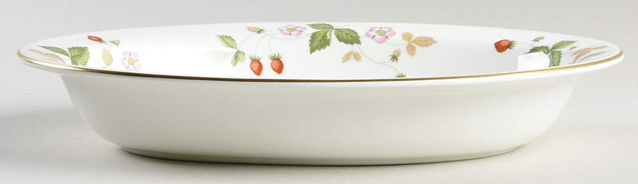 Wild Strawberry (Bone & Oven To Table) 10" Oval Vegetable Bowl by Wedgwood-1