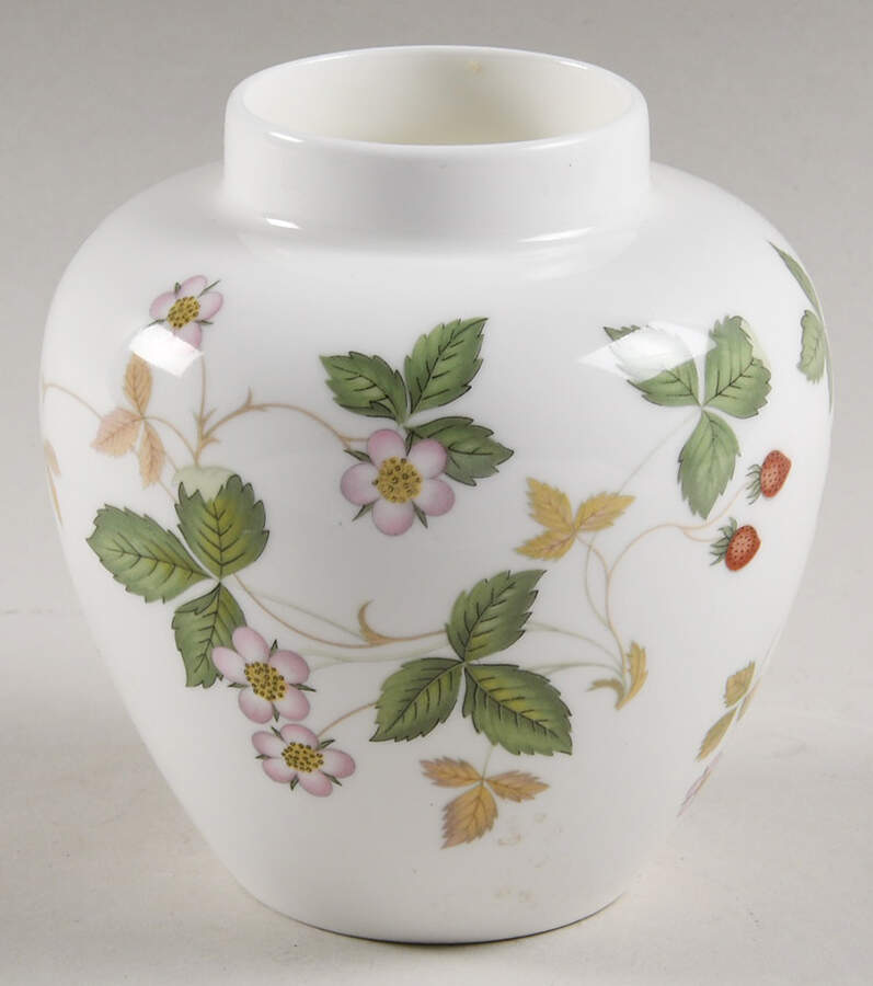 Wild Strawberry (Bone & Oven To Table) Small Ginger Jar No Lid by Wedgwood-1