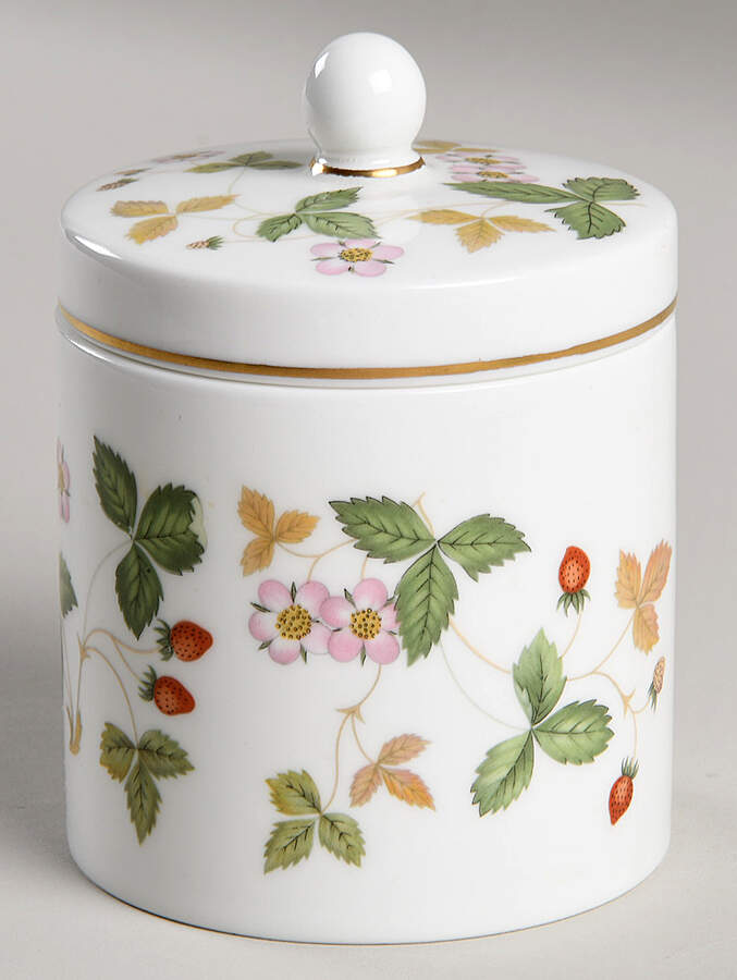 Wild Strawberry (Bone & Oven To Table) Candy Jar & Lid by Wedgwood-1