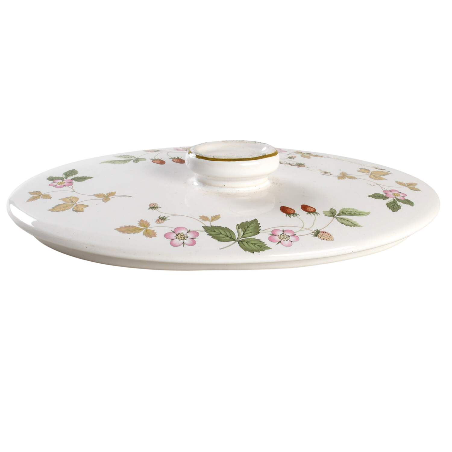 Wild Strawberry (Bone & Oven To Table) Lid for 1.25 Quart Oval Covered Casserole by Wedgwood-1