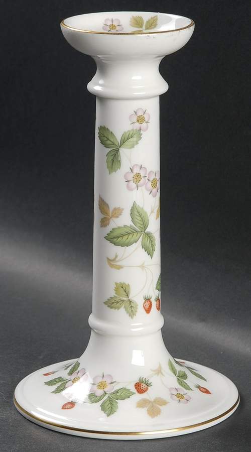 Wild Strawberry (Bone & Oven To Table) 7" Candlestick by Wedgwood-1