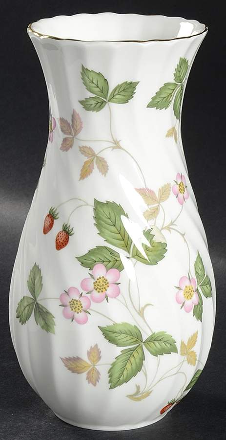 Wild Strawberry (Bone & Oven To Table) 8" Garland Vase by Wedgwood-1