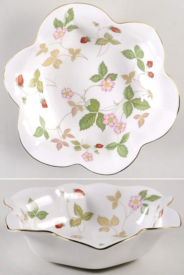 Wild Strawberry (Bone & Oven To Table) Scalloped Bowl by Wedgwood-1