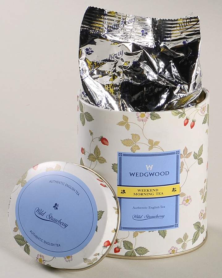 Wild Strawberry (Bone & Oven To Table) Tea Tin & Lid by Wedgwood-1