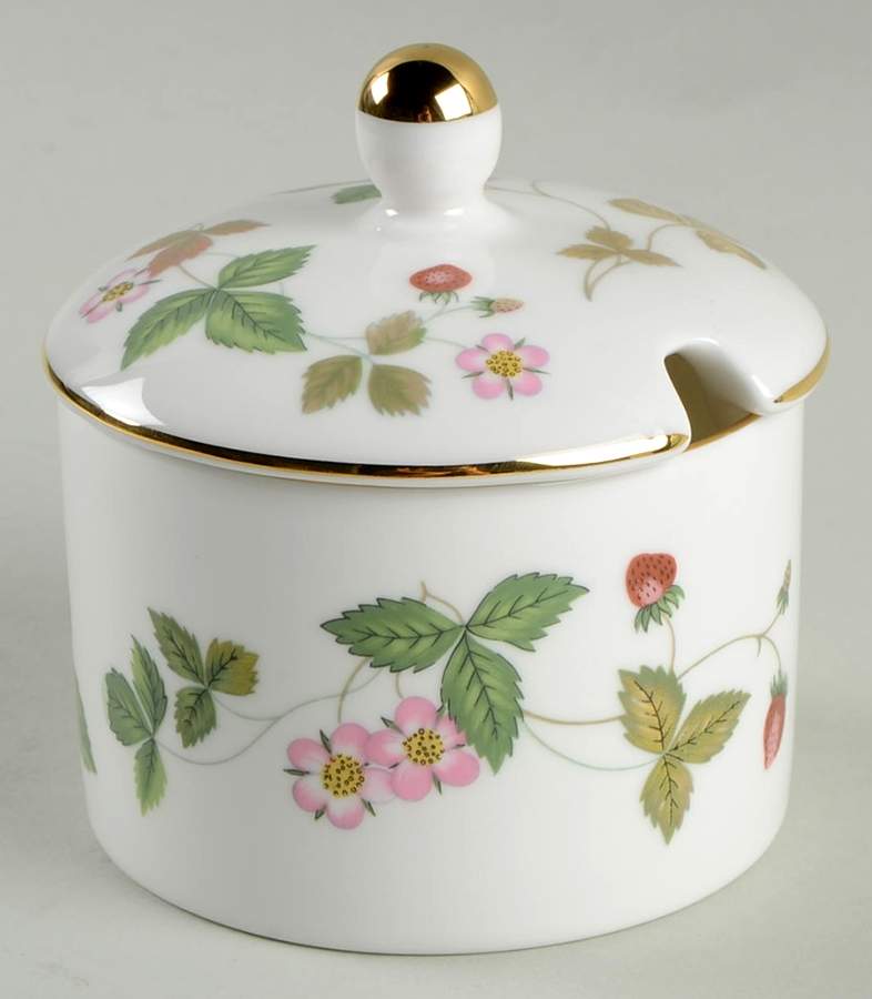 Wild Strawberry (Bone & Oven To Table) Jam/Jelly & Lid by Wedgwood-1