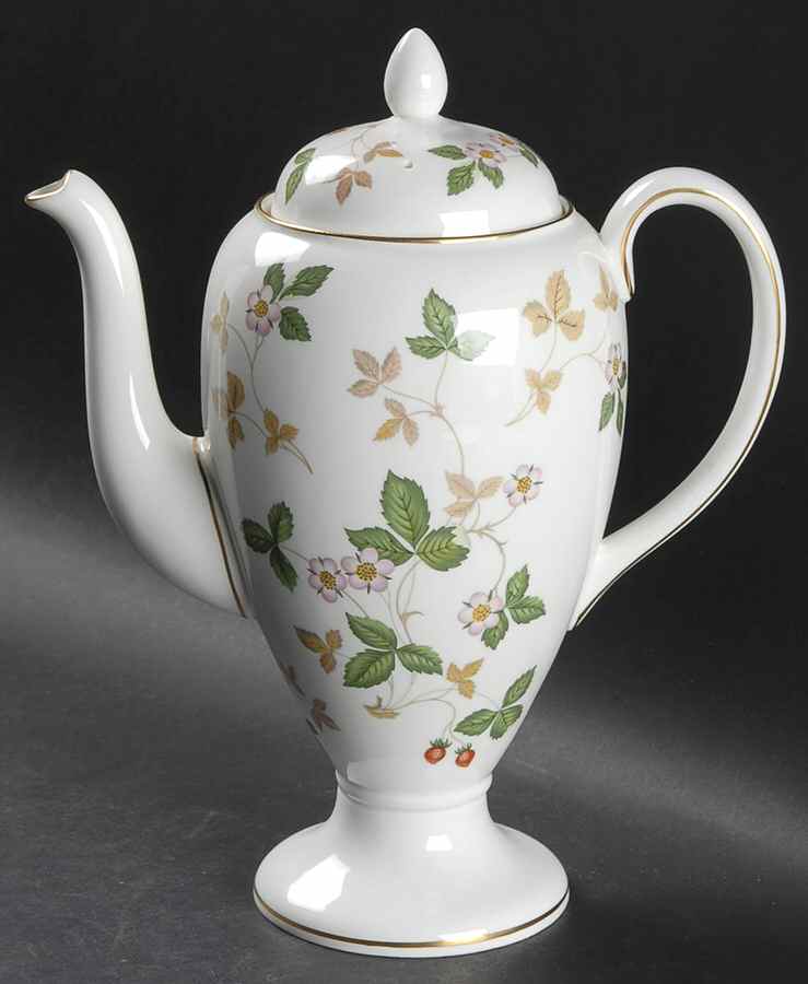 Wild Strawberry (Bone & Oven To Table) Coffee Pot & Lid by Wedgwood-1