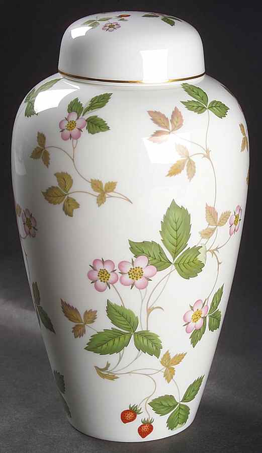 Wild Strawberry (Bone & Oven To Table) Large Ginger Jar & Lid by Wedgwood-1