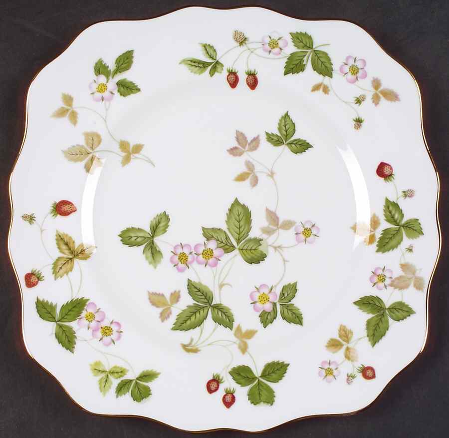 Wild Strawberry (Bone & Oven To Table) Square Dessert Plate by Wedgwood-1