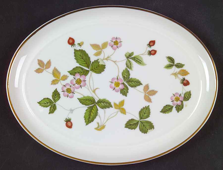 Wild Strawberry (Bone & Oven To Table) 6" Oval Tray by Wedgwood-1