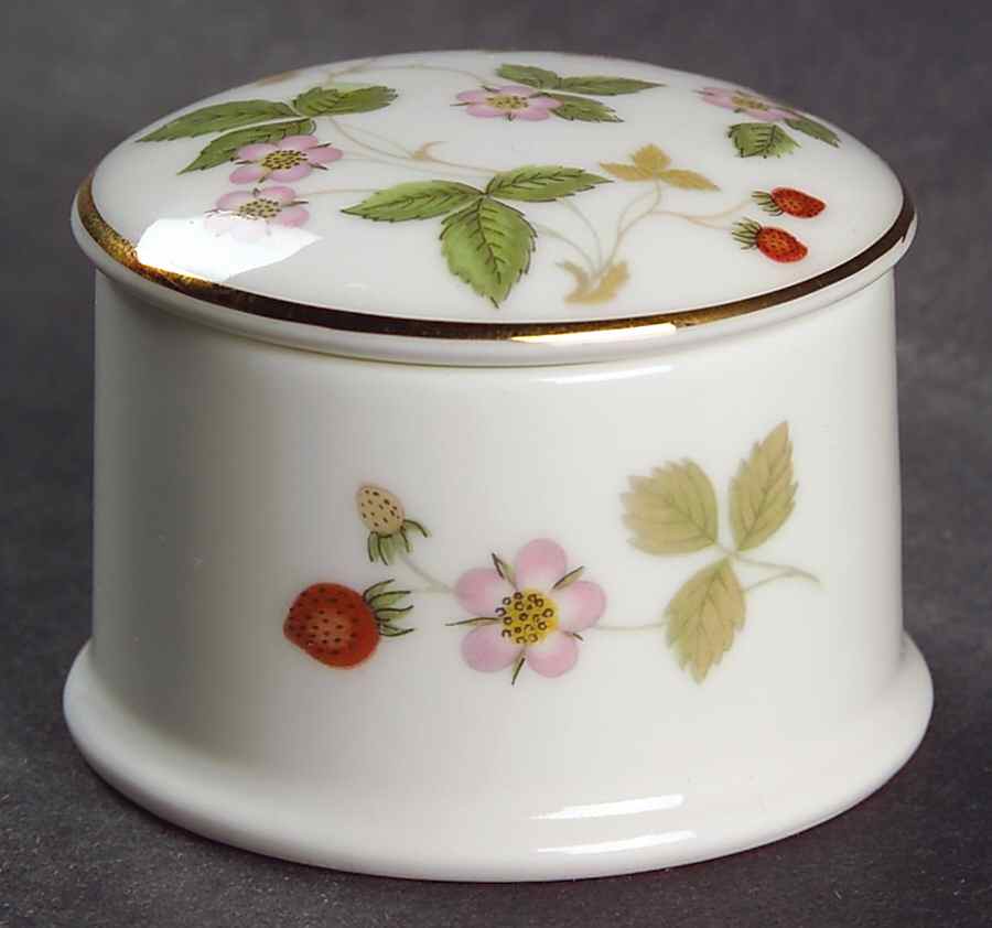 Wild Strawberry (Bone & Oven To Table) 1" Round Box & Lid by Wedgwood-1