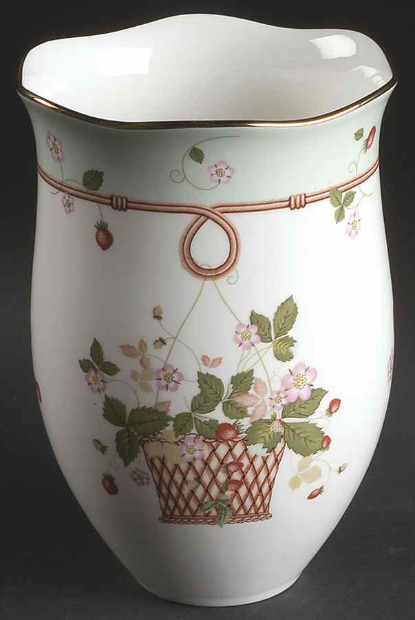Wild Strawberry (Bone & Oven To Table) 9" Petal Vase by Wedgwood-1