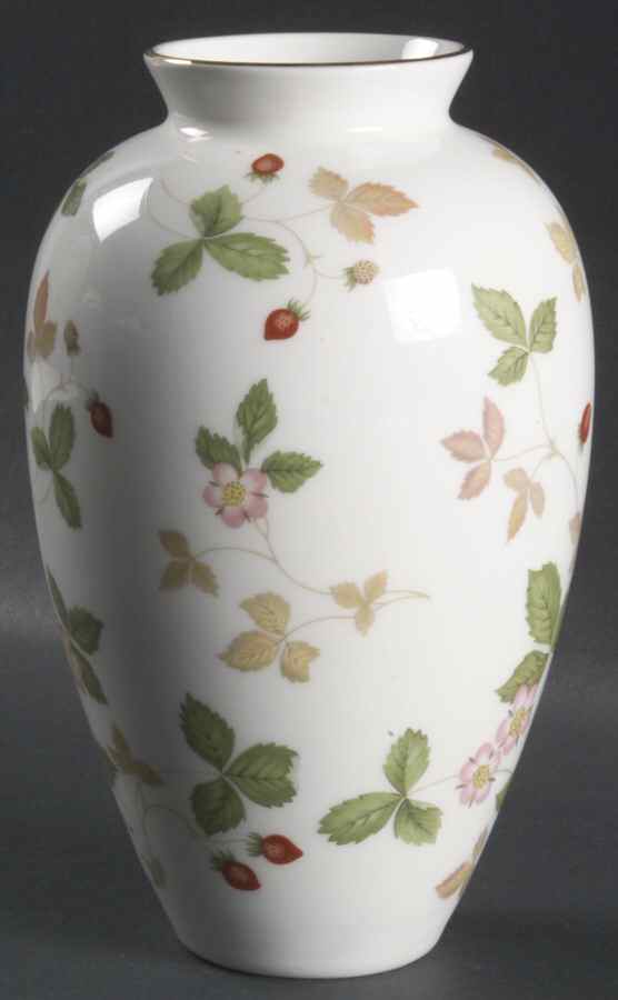 Wild Strawberry (Bone & Oven To Table) 6" Spray Vase by Wedgwood-1