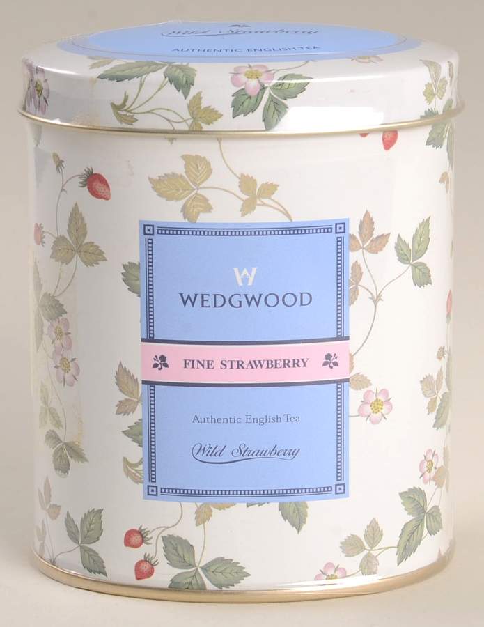 Wild Strawberry (Bone & Oven To Table) Tea Tin & Lid by Wedgwood-1