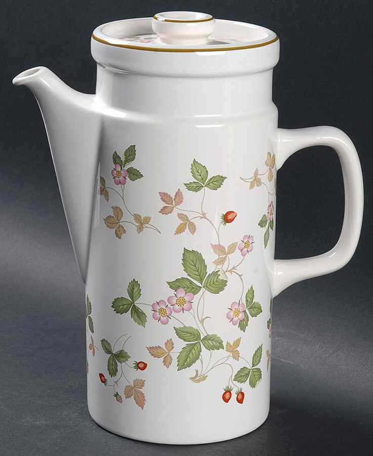 Wild Strawberry (Earthenware) Coffee Pot & Lid by Wedgwood-1