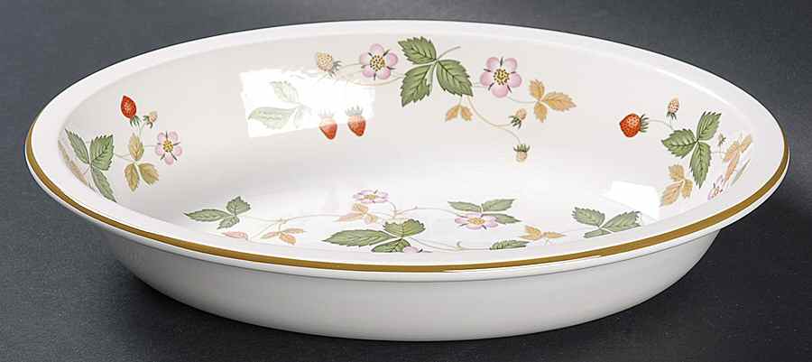 Wild Strawberry (Earthenware) 9" Oval Vegetable Bowl by Wedgwood-1