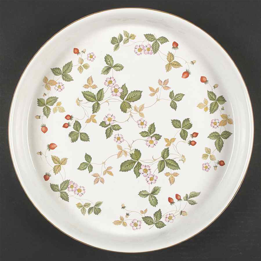 Wild Strawberry (Earthenware) Deep Round Platter by Wedgwood-1