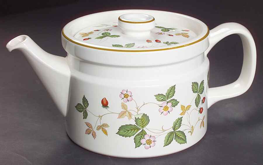 Wild Strawberry (Earthenware) Teapot & Lid by Wedgwood-1