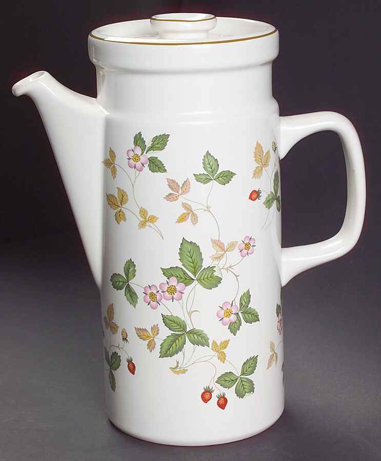Wild Strawberry (Earthenware) Coffee Pot & Lid by Wedgwood-1