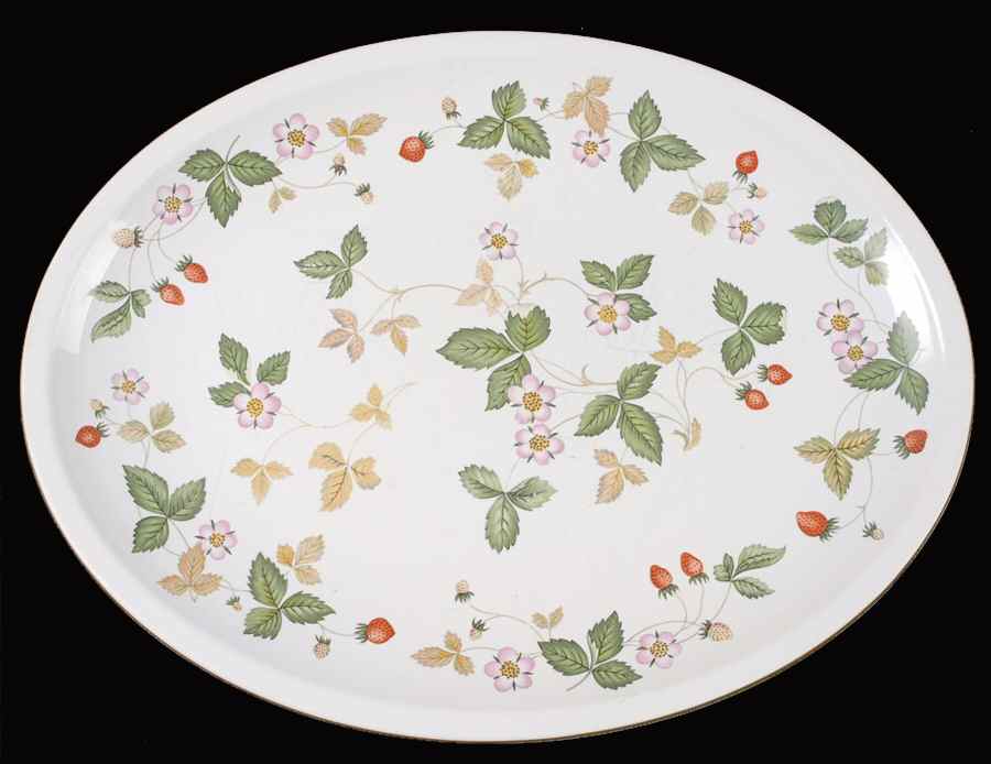 Wild Strawberry (Earthenware) 12" Oval Serving Platter by Wedgwood-1