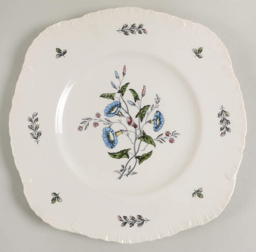 Williamsburg Wild Flowers Square Salad Plate by Wedgwood-1