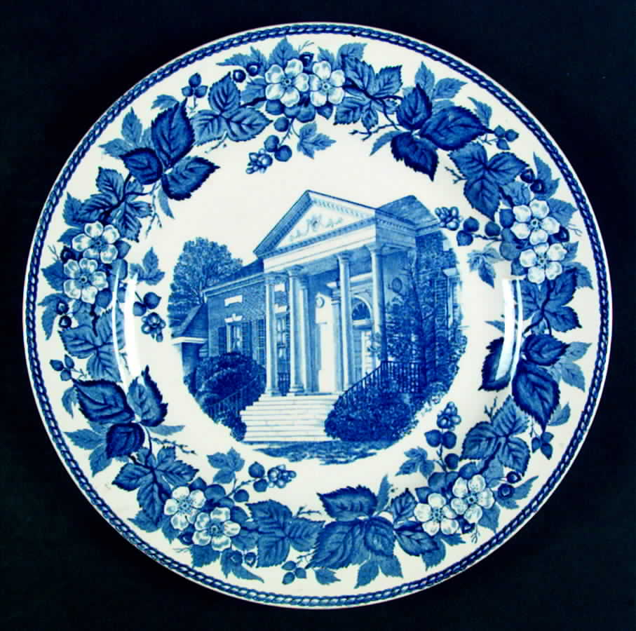 Woman's College of North Carolina Blue Dinner Plate by Wedgwood-1