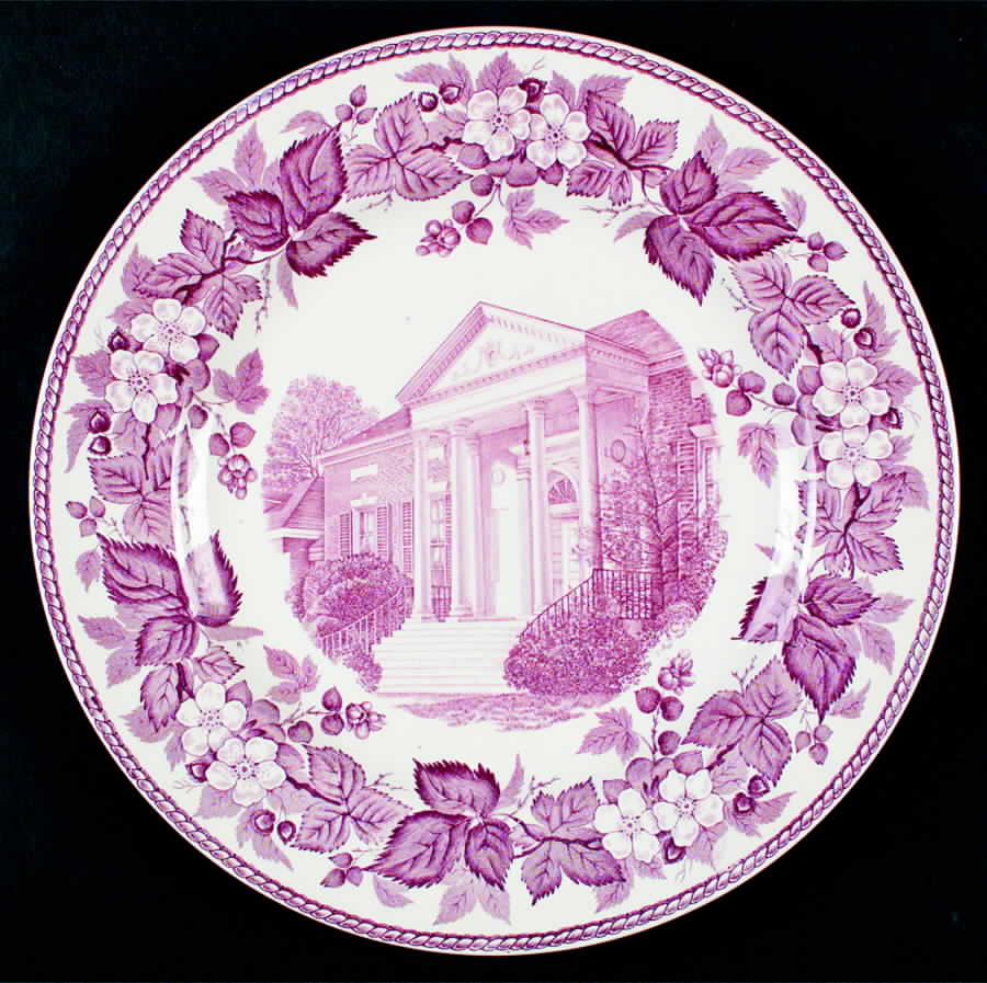 Woman's College of North Carolina Maroon Dinner Plate by Wedgwood-1