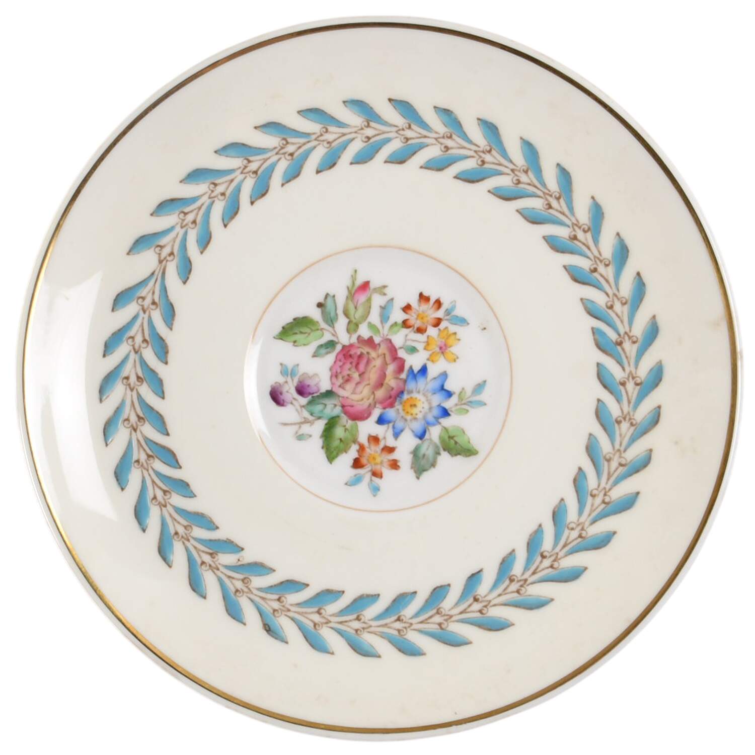 Woodstock (Gold Trim) Saucer for Cream Soup Bowl by Wedgwood-1