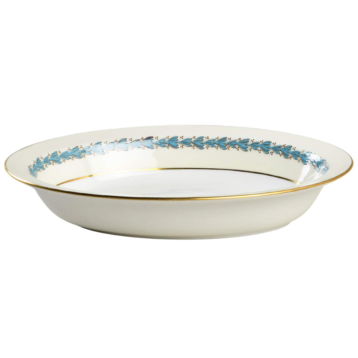 Woodstock (Gold Trim) 10" Oval Vegetable Bowl by Wedgwood-1