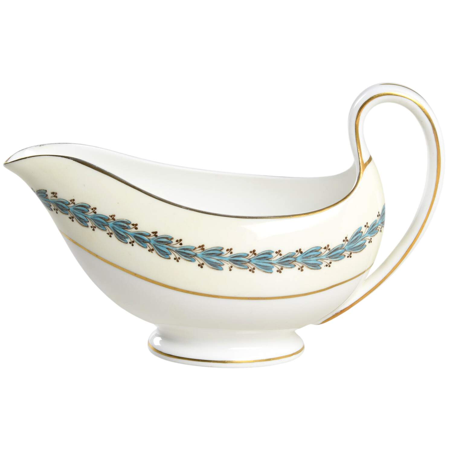 Woodstock (Gold Trim) Gravy Boat by Wedgwood-1