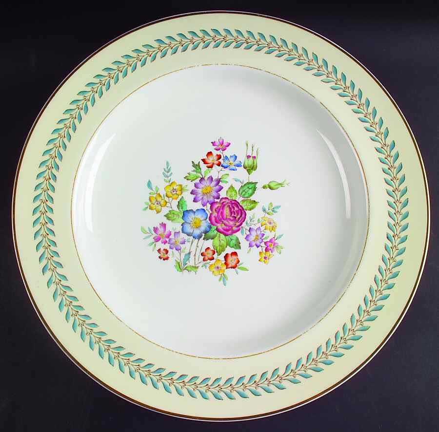Woodstock (Gold Trim) 15" Chop Plate (Round Platter) by Wedgwood-1