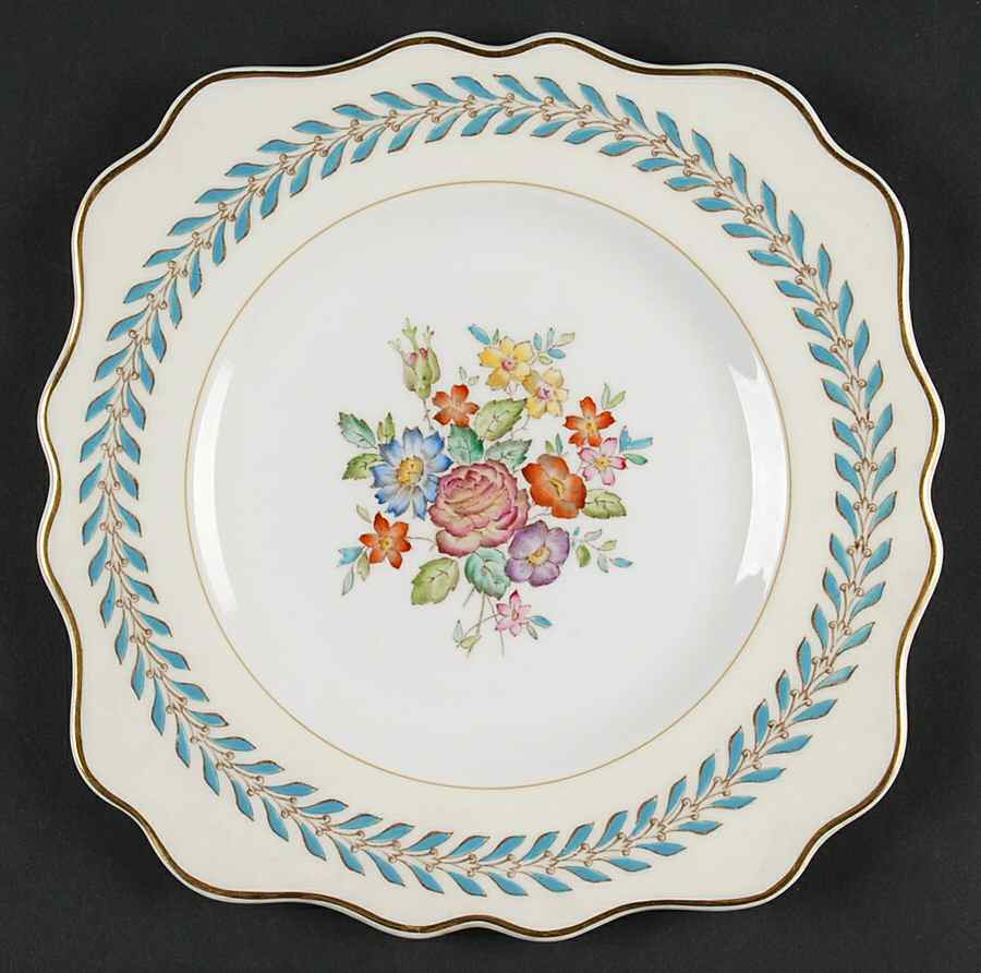 Woodstock (Gold Trim) Square Luncheon Plate by Wedgwood-1