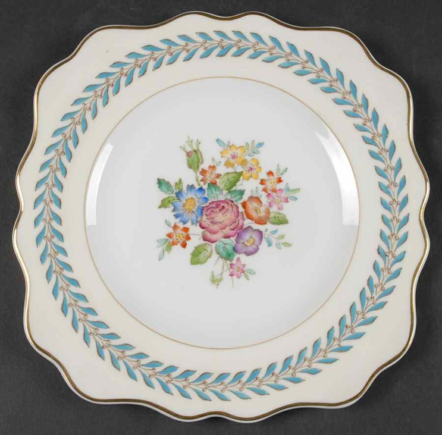 Woodstock (Gold Trim) Square Salad Plate by Wedgwood-1