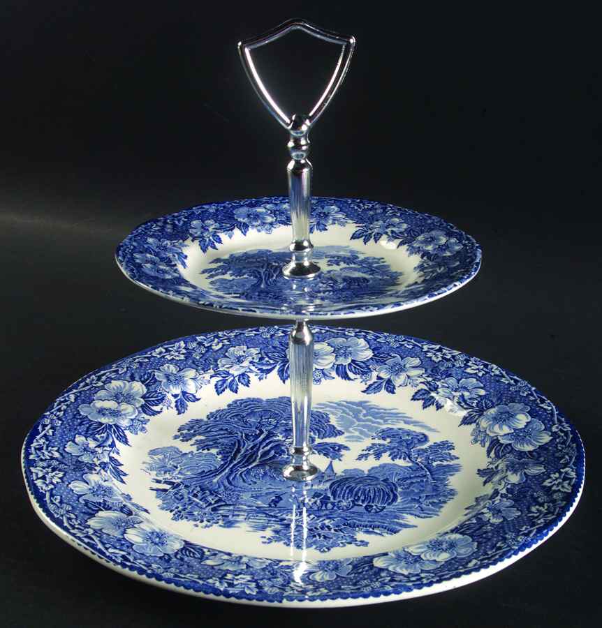 Woodland 2 Tiered Serving Tray (Dinner & Dessert Plates) by Wedgwood-1