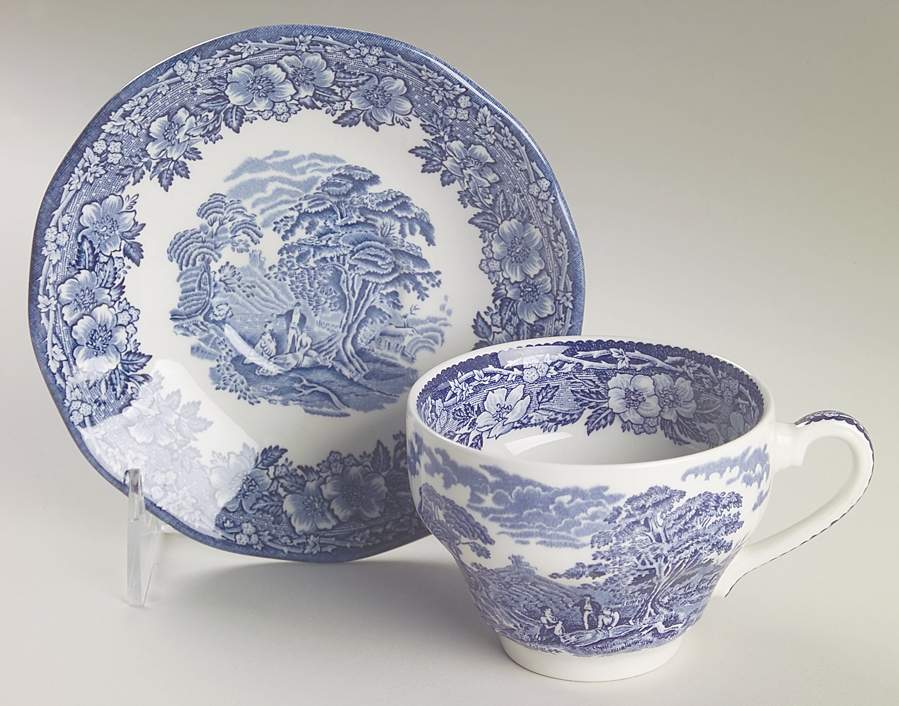 Woodland Flat Cup & Saucer Set by Wedgwood-1