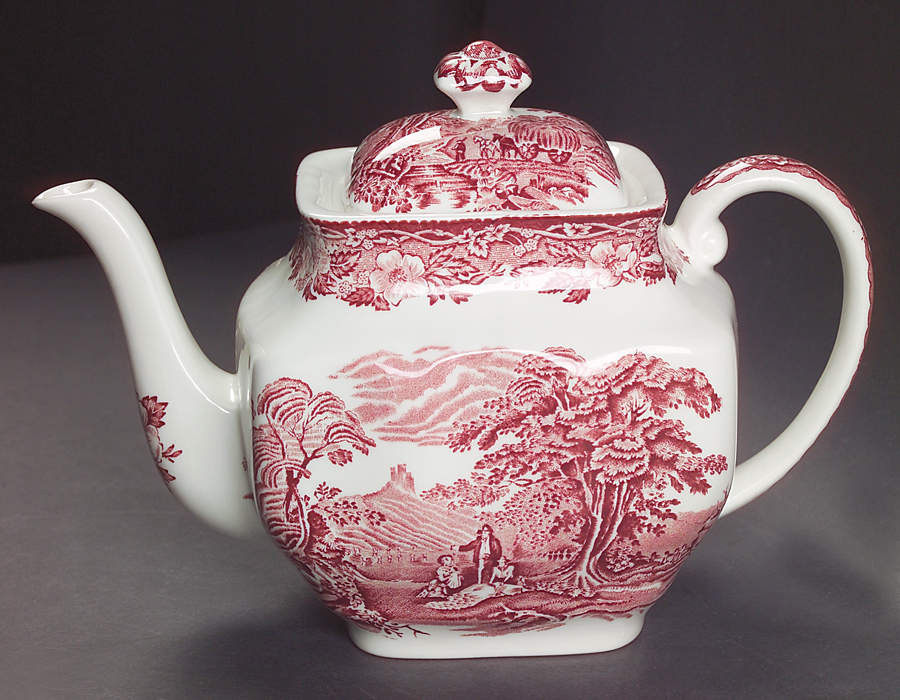 Woodland Pink (Unicorn Backstamp) Teapot & Lid by Wedgwood-1