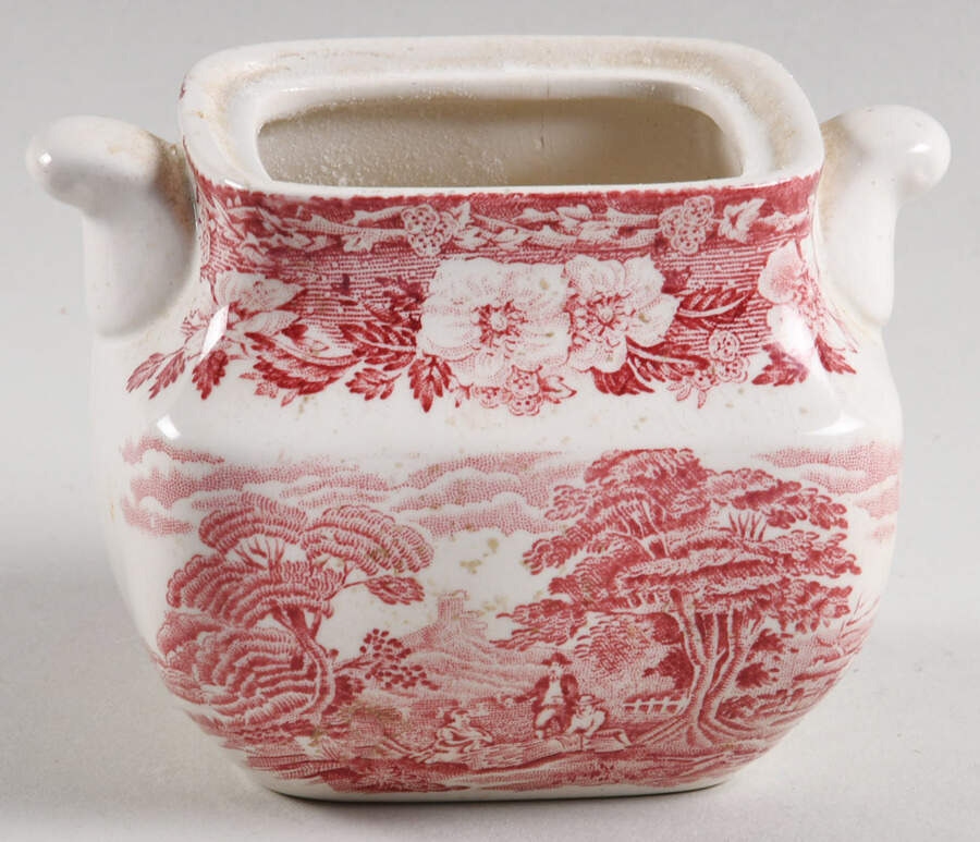 Woodland Pink (Unicorn Backstamp) Mini Sugar Bowl No Lid by Wedgwood-1