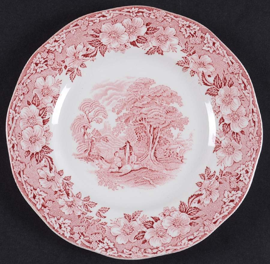 Woodland Pink (Unicorn Backstamp) Bread & Butter Plate by Wedgwood-1