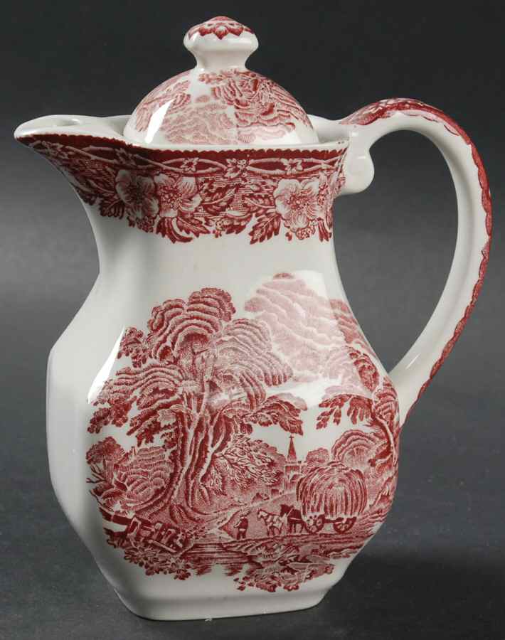 Woodland Pink (Unicorn Backstamp) Individual Coffee Pot & Lid by Wedgwood-1