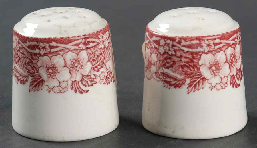Woodland Pink (Unicorn Backstamp) Salt & Pepper Set by Wedgwood-1