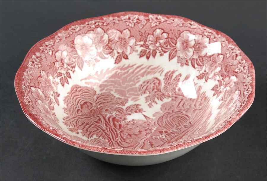 Woodland Pink (Unicorn Backstamp) 9" Salad Serving Bowl by Wedgwood-1