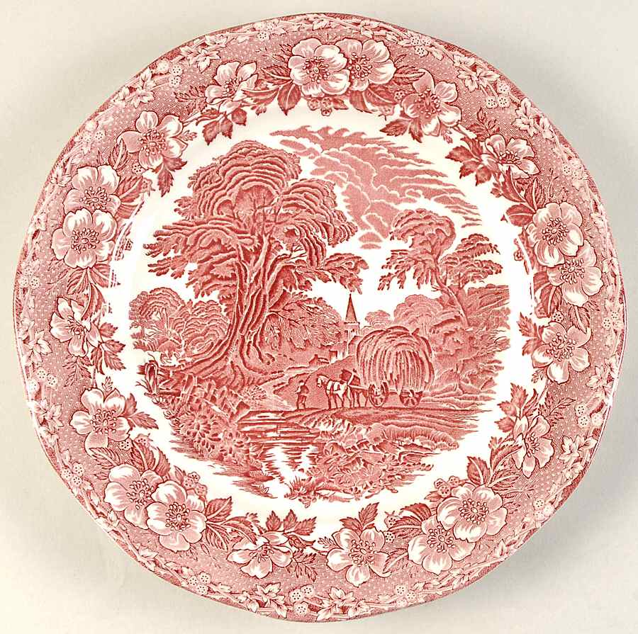 Woodland Pink (Unicorn Backstamp) Service Plate (Charger) by Wedgwood-1