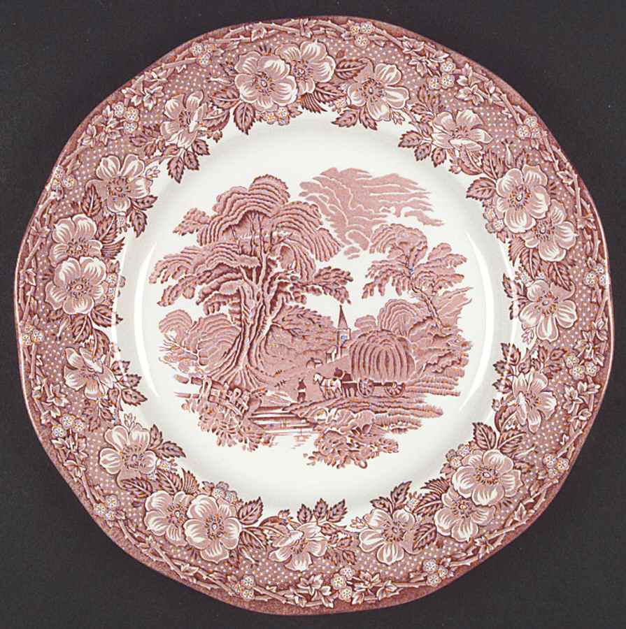 Woodland Pink (Unicorn Backstamp) Dinner Plate by Wedgwood-1