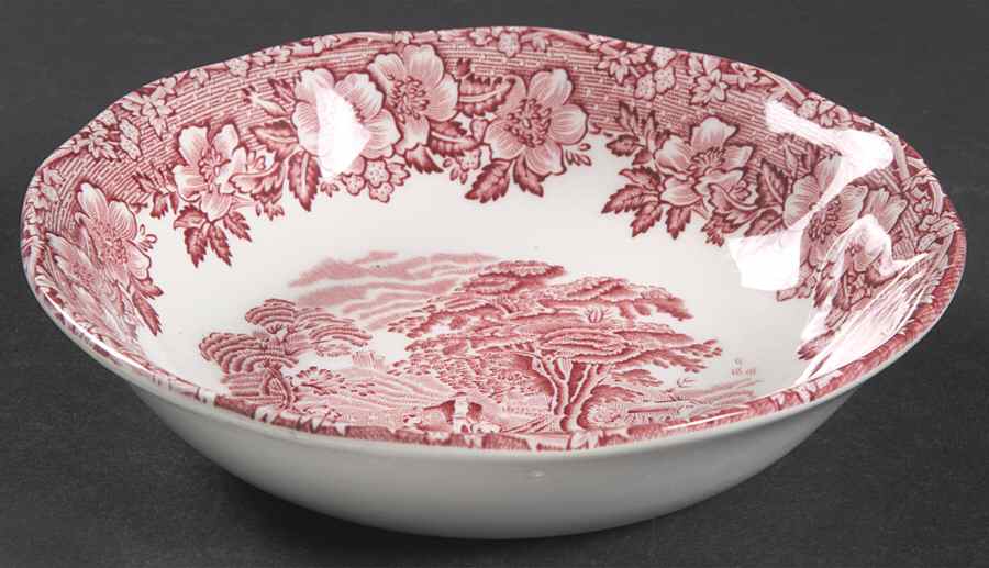 Woodland Pink (Unicorn Backstamp) Fruit/Dessert (Sauce) Bowl by Wedgwood-1
