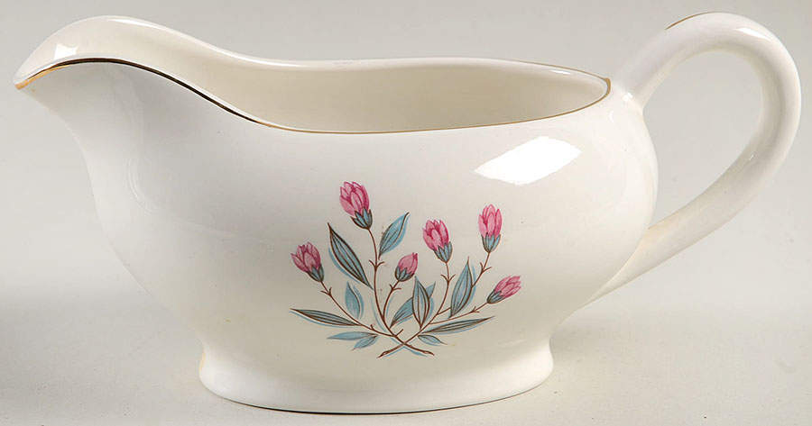 Pink Hope (Gold  Trim) Gravy Boat by Wedgwood-1