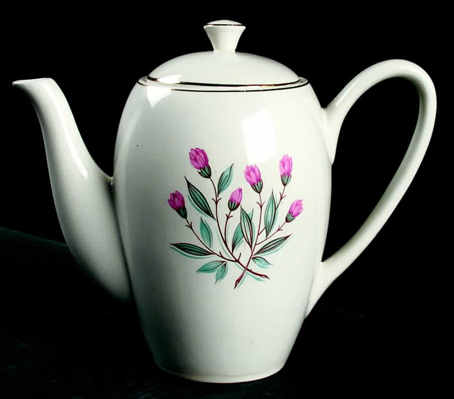 Pink Hope (Gold  Trim) Coffee Pot & Lid by Wedgwood-1