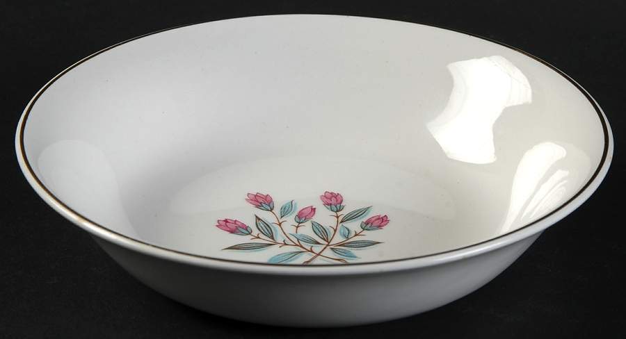 Pink Hope (Gold  Trim) Fruit/Dessert (Sauce) Bowl by Wedgwood-1