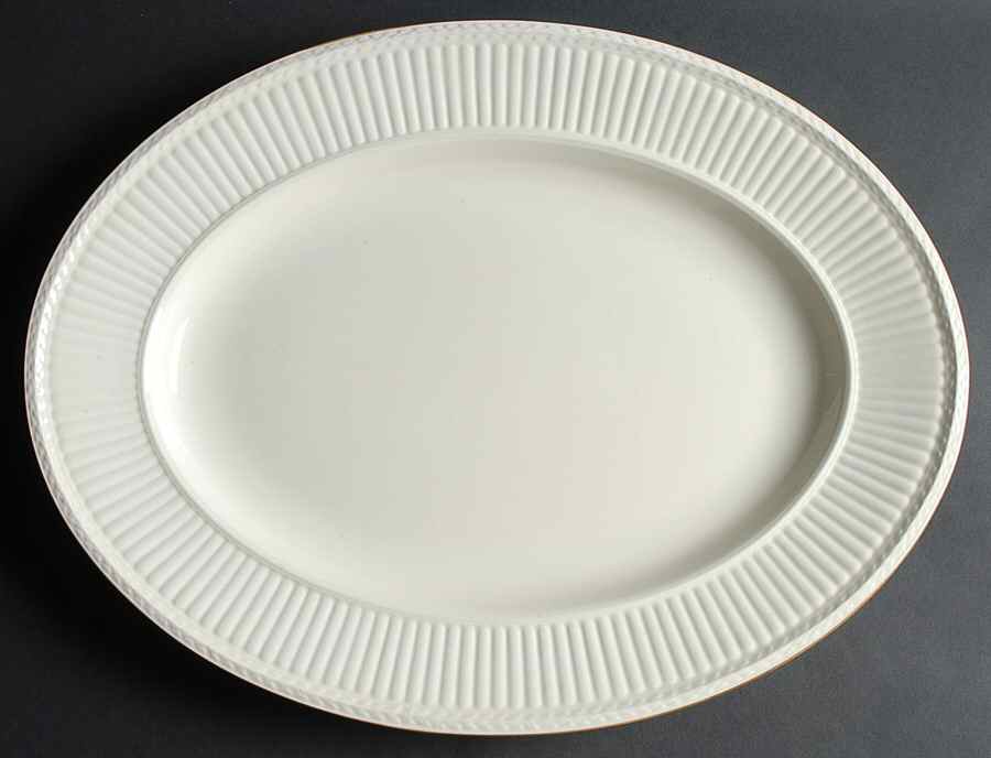Edme (Gold Trim) 16" Oval Serving Platter by Wedgwood-1
