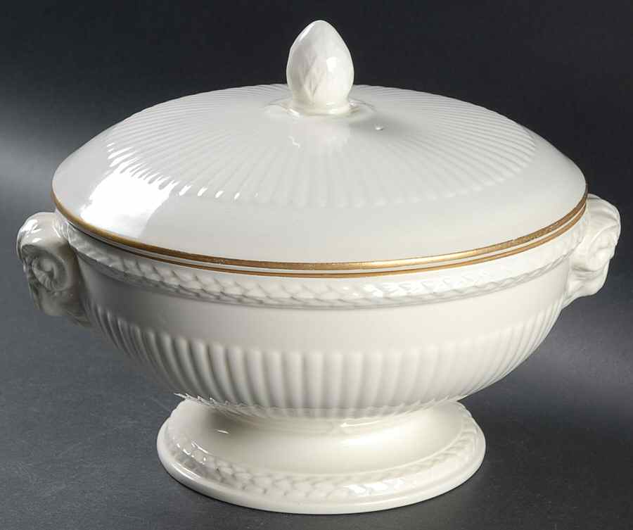 Edme (Gold Trim) Round Covered Vegetable by Wedgwood-1