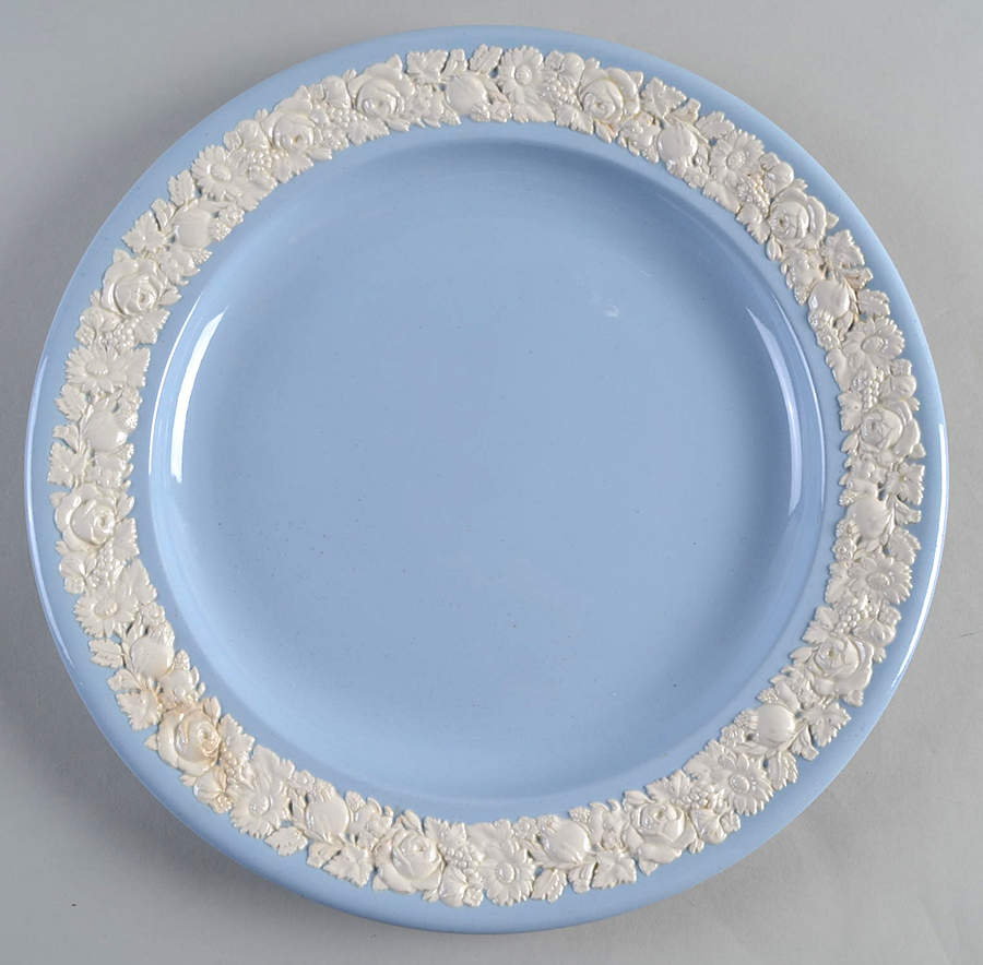 Rose (Cream Color on Lavender) 12" Chop Plate (Round Platter) by Wedgwood-1
