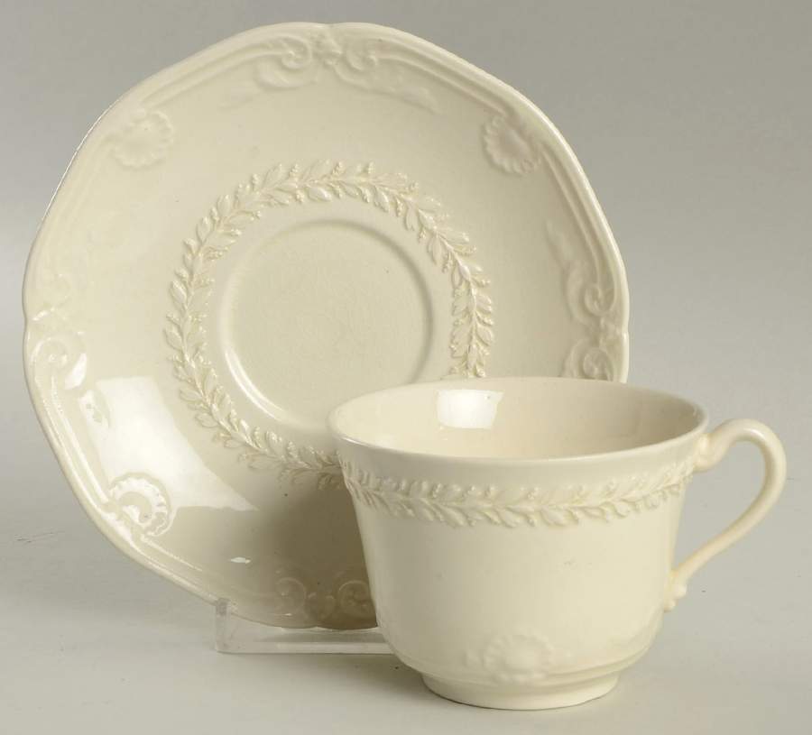 Regency Cream Footed Cup & Saucer Set by Wedgwood-1